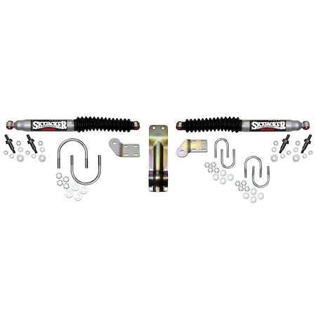 Skyjacker Suspension DUAL STABILIZER KIT, SILVER W/ BLACK BOOTS 9218